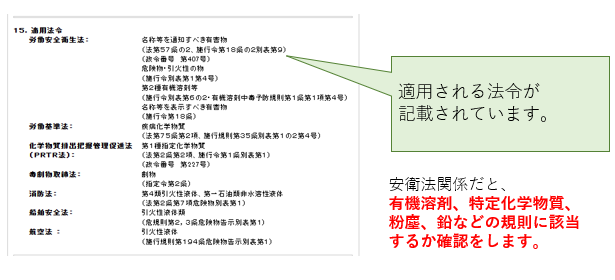 SDSの読み方（安全データシート）