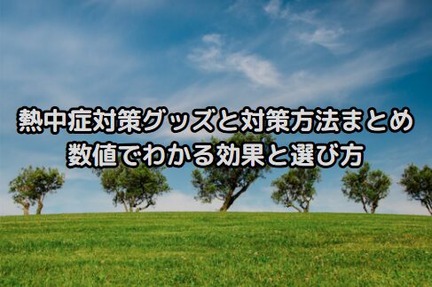 【2025年最新】熱中症対策グッズと対策方法まとめ|数値でわかる効果と選び方